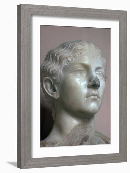 Head of Antonia, the younger daughter of Mark Antony, 1st century. Artist: Unknown-Unknown-Framed Giclee Print