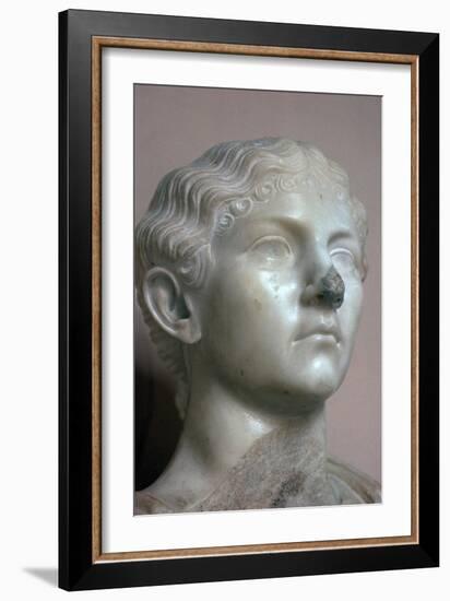 Head of Antonia, the younger daughter of Mark Antony, 1st century. Artist: Unknown-Unknown-Framed Giclee Print