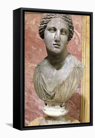 Head of Aphrodite, Goddess of Beauty and Love, 2nd Century-Praxiteles Praxiteles-Framed Premier Image Canvas