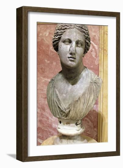 Head of Aphrodite, Goddess of Beauty and Love, 2nd Century-Praxiteles Praxiteles-Framed Photographic Print