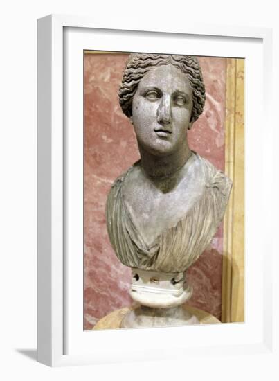 Head of Aphrodite, Goddess of Beauty and Love, 2nd Century-Praxiteles Praxiteles-Framed Photographic Print