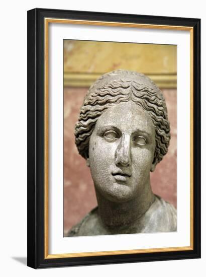 Head of Aphrodite, Goddess of Beauty and Love, 2nd Century-Praxiteles Praxiteles-Framed Photographic Print