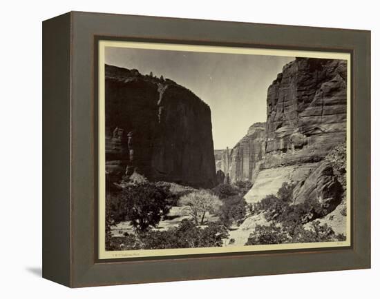 Head of Cañon De Chelle, Looking Down. Walls About 1200 Feet in Height, 1873-Timothy O'Sullivan-Framed Premier Image Canvas