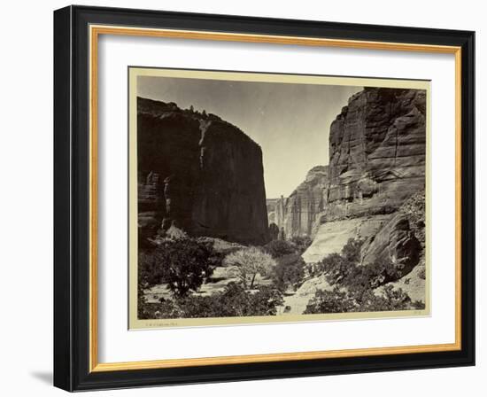 Head of Cañon De Chelle, Looking Down. Walls About 1200 Feet in Height, 1873-Timothy O'Sullivan-Framed Photographic Print