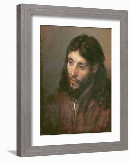 Head of Christ, c.1648-Rembrandt van Rijn-Framed Giclee Print