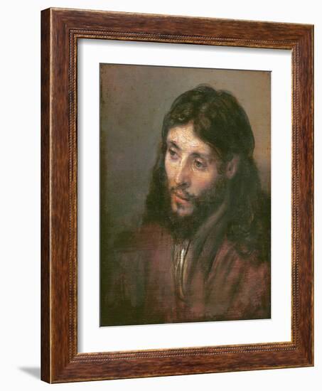 Head of Christ, c.1648-Rembrandt van Rijn-Framed Giclee Print