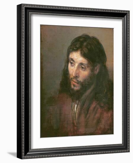 Head of Christ, c.1648-Rembrandt van Rijn-Framed Giclee Print