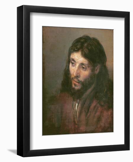 Head of Christ, c.1648-Rembrandt van Rijn-Framed Giclee Print