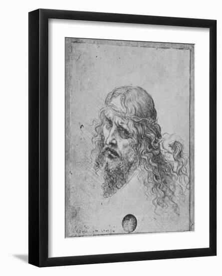 'Head of Christ', c1480 (1945)-Leonardo Da Vinci-Framed Giclee Print