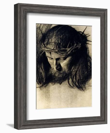 Head of Christ, circa 1890-Franz von Stuck-Framed Giclee Print