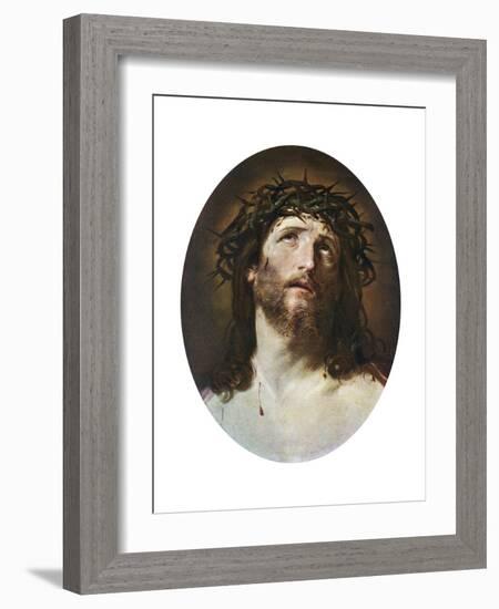 Head of Christ Crowned with Thorns, 1622-1623-Guido Reni-Framed Giclee Print