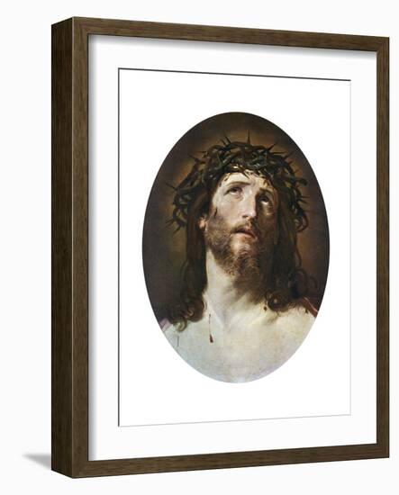 Head of Christ Crowned with Thorns, 1622-1623-Guido Reni-Framed Giclee Print