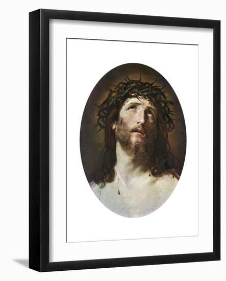 Head of Christ Crowned with Thorns, 1622-1623-Guido Reni-Framed Giclee Print