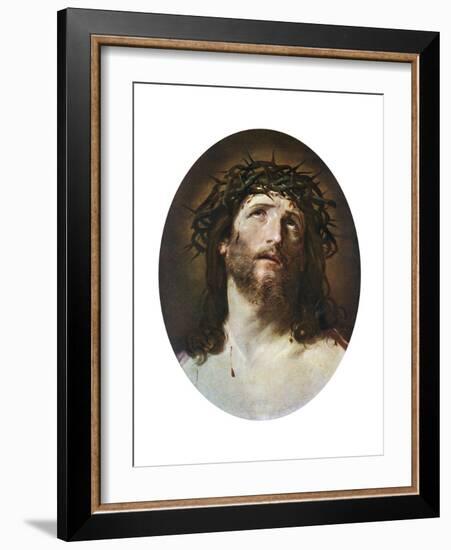 Head of Christ Crowned with Thorns, 1622-1623-Guido Reni-Framed Giclee Print