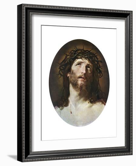 Head of Christ Crowned with Thorns, 1622-1623-Guido Reni-Framed Giclee Print