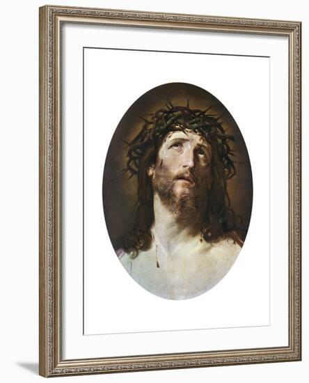 Head of Christ Crowned with Thorns, 1622-1623-Guido Reni-Framed Giclee Print