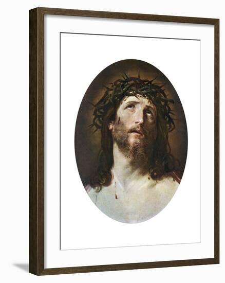 Head of Christ Crowned with Thorns, 1622-1623-Guido Reni-Framed Giclee Print