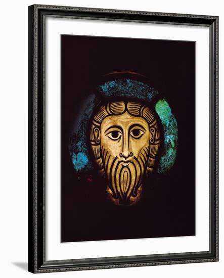 Head of Christ, from the Abbey Church of Ss. Peter and Paul in Wissembourg, circa 1070-null-Framed Giclee Print