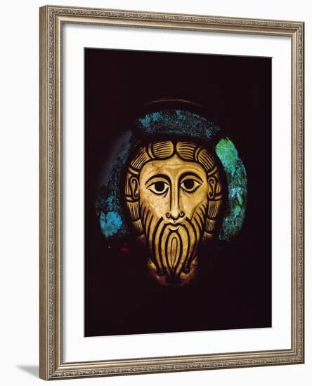 Head of Christ, from the Abbey Church of Ss. Peter and Paul in Wissembourg, circa 1070-null-Framed Giclee Print