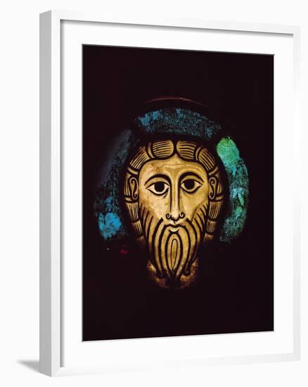 Head of Christ, from the Abbey Church of Ss. Peter and Paul in Wissembourg, circa 1070-null-Framed Giclee Print