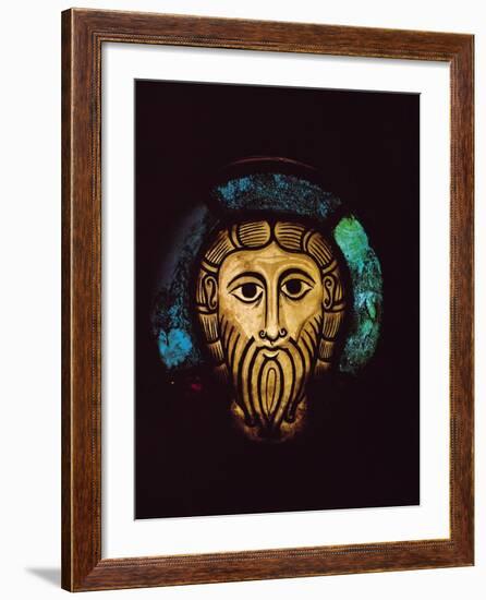 Head of Christ, from the Abbey Church of Ss. Peter and Paul in Wissembourg, circa 1070-null-Framed Giclee Print