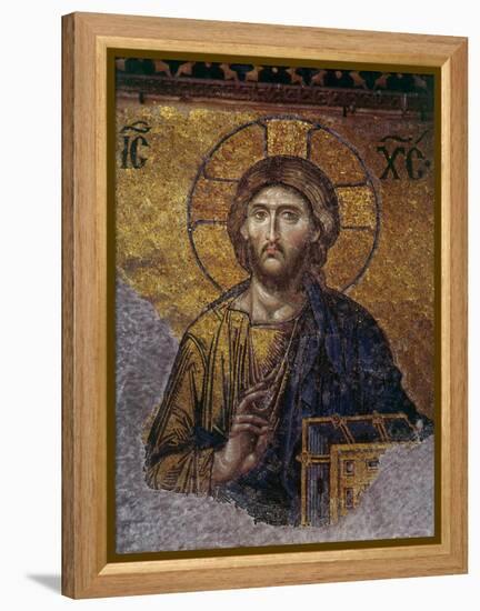 Head of Christ, Mosaic from Apse at Haghia Sophia Istanbul, 12th century AD-null-Framed Premier Image Canvas