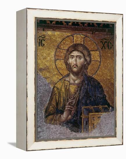 Head of Christ, Mosaic from Apse at Haghia Sophia Istanbul, 12th century AD-null-Framed Premier Image Canvas