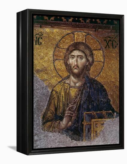 Head of Christ, Mosaic from Apse at Haghia Sophia Istanbul, 12th century AD-null-Framed Premier Image Canvas