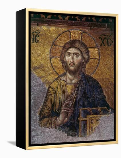 Head of Christ, Mosaic from Apse at Haghia Sophia Istanbul, 12th century AD-null-Framed Premier Image Canvas