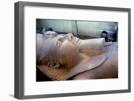 Head of colossal statue of Rameses II, Memphis, Egypt, c13th century BC. Artist: Unknown-Unknown-Framed Giclee Print