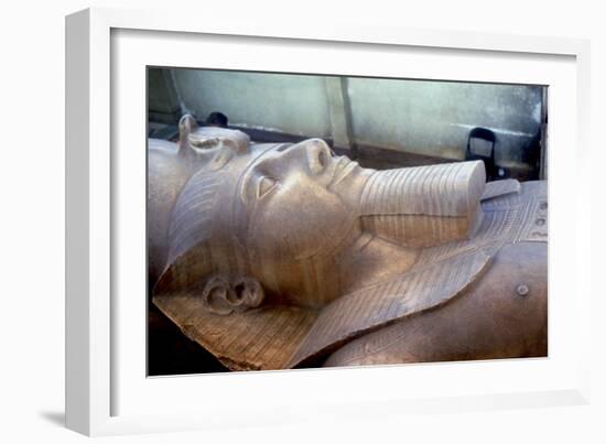 Head of colossal statue of Rameses II, Memphis, Egypt, c13th century BC. Artist: Unknown-Unknown-Framed Giclee Print