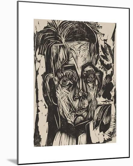 Head of Dr. Robert Binswanger (the Student)-Ernst Ludwig Kirchner-Mounted Premium Giclee Print