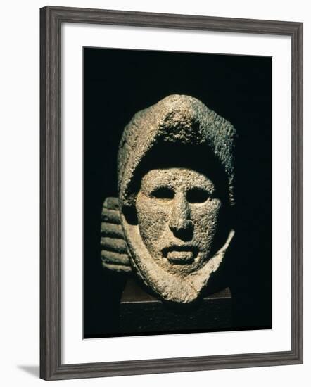 Head of Eagle Warrior, Stone, Aztec, from Mexico-null-Framed Photographic Print