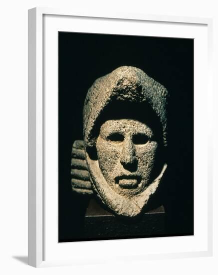 Head of Eagle Warrior, Stone, Aztec, from Mexico-null-Framed Photographic Print