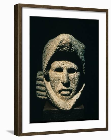 Head of Eagle Warrior, Stone, Aztec, from Mexico-null-Framed Photographic Print