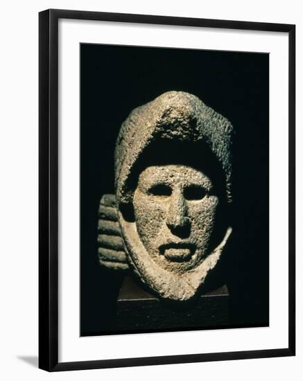 Head of Eagle Warrior, Stone, Aztec, from Mexico-null-Framed Photographic Print