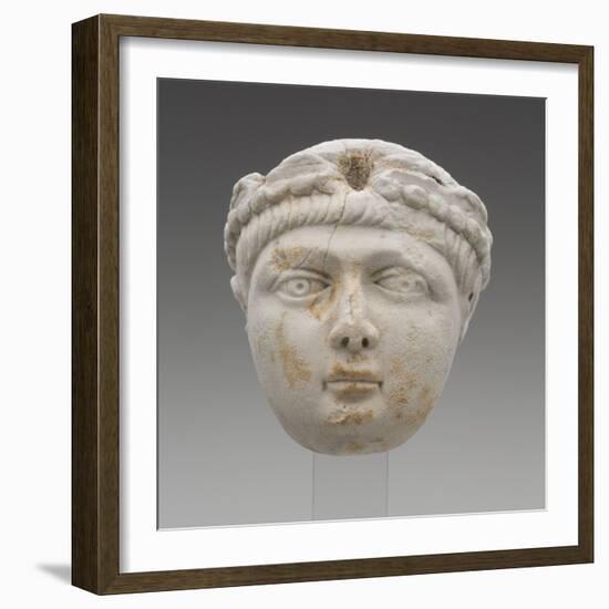 Head of Emperor Honorius as a Child, Late 4Th Century AD (Marble)-Roman-Framed Giclee Print