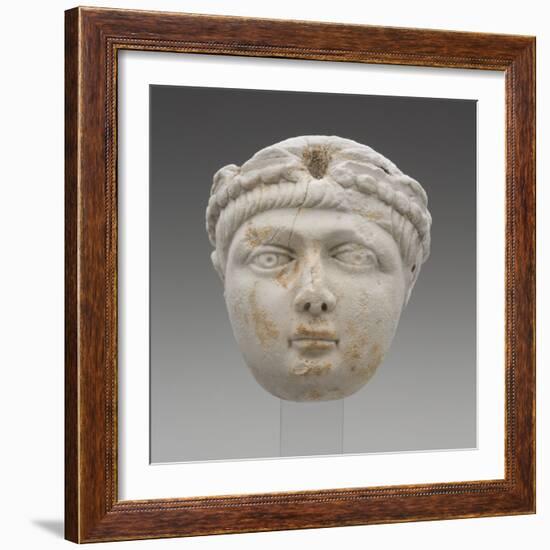 Head of Emperor Honorius as a Child, Late 4Th Century AD (Marble)-Roman-Framed Giclee Print