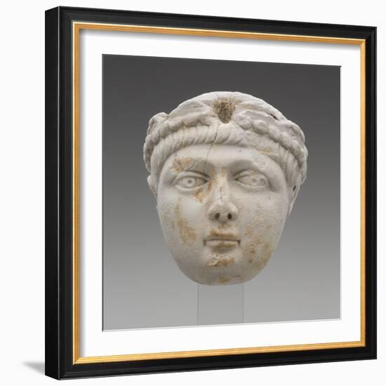 Head of Emperor Honorius as a Child, Late 4Th Century AD (Marble)-Roman-Framed Giclee Print