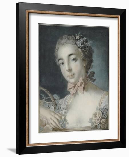 Head of Flora, 1769-Francois Boucher-Framed Giclee Print