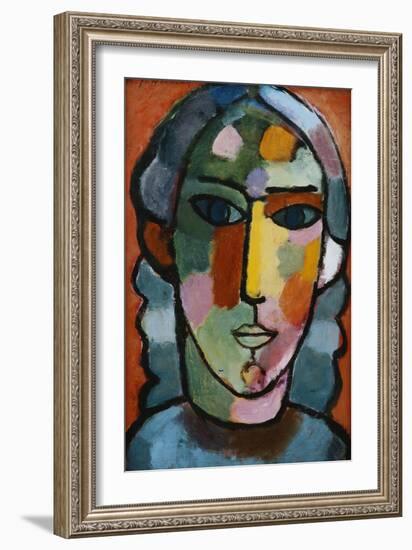 Head of Girl; Madchenkopf, C. 1915-16-Alexej Von Jawlensky-Framed Giclee Print