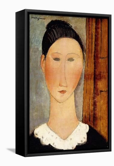 Head of Girl; Testa Di Ragazza, c.1918-Amedeo Modigliani-Framed Premier Image Canvas