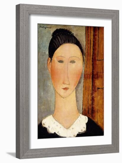 Head of Girl; Testa Di Ragazza, c.1918-Amedeo Modigliani-Framed Giclee Print