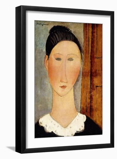 Head of Girl; Testa Di Ragazza, c.1918-Amedeo Modigliani-Framed Giclee Print