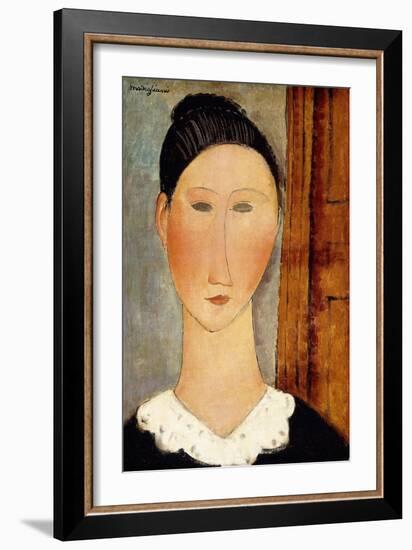 Head of Girl; Testa Di Ragazza, c.1918-Amedeo Modigliani-Framed Giclee Print