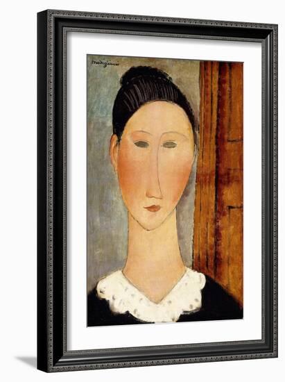 Head of Girl; Testa Di Ragazza, c.1918-Amedeo Modigliani-Framed Giclee Print