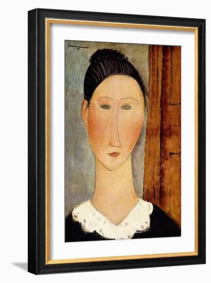 Head of Girl; Testa Di Ragazza, c.1918-Amedeo Modigliani-Framed Giclee Print