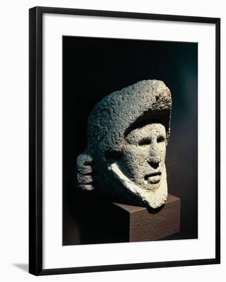 Head of Horseman Wearing Helmet in the Shape of an Eagle, Mexico, Aztec Civilization-null-Framed Giclee Print