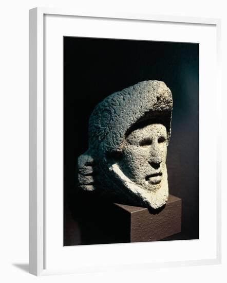 Head of Horseman Wearing Helmet in the Shape of an Eagle, Mexico, Aztec Civilization-null-Framed Giclee Print