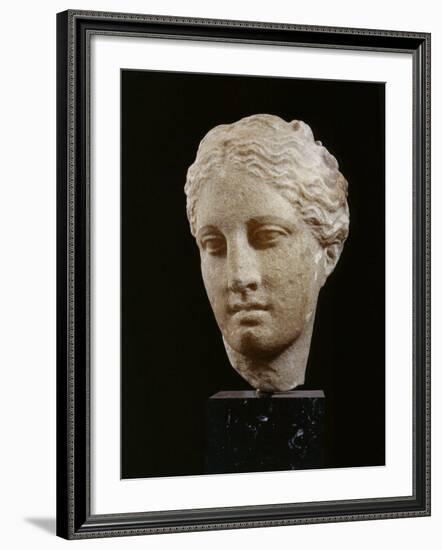 Head of Hygeia, Greek Goddess of Health, Marble, c. 350 BC Classical Greek-null-Framed Photographic Print